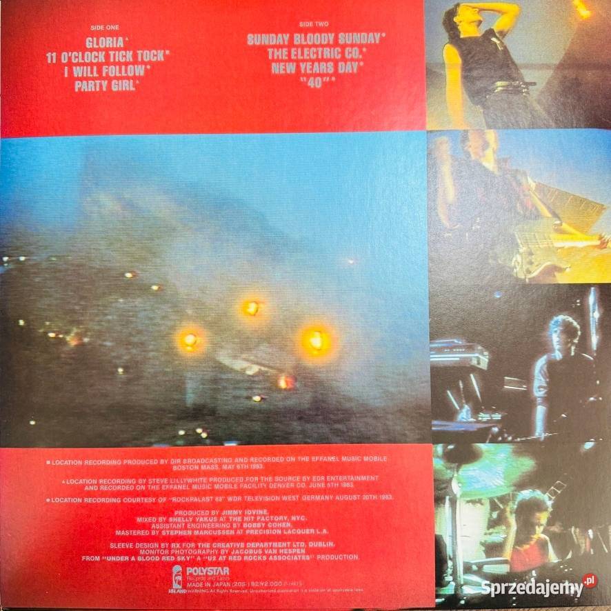 U2 Live Under A Blood Sky EXNM Japan Obi LP 1983 Łódź sprzedam