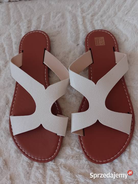 49 Białe klapki z Londynu NOWE biały małopolskie Kraków