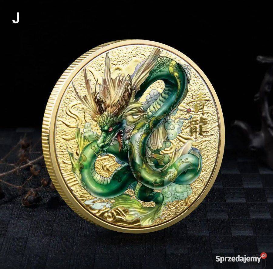 Monety pamiątkowe repliki w kolorze złotym 8 opolskie Głuchołazy