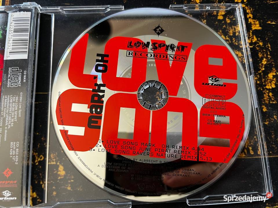 Mark Oh Remix Love Song Hard Trance Eurodance CD Płyty i kasety