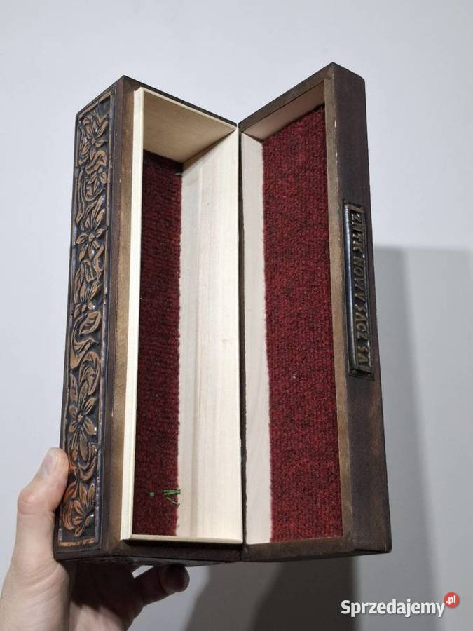 Retro pudełko skrzynka pamiątka kolejowa Kraków