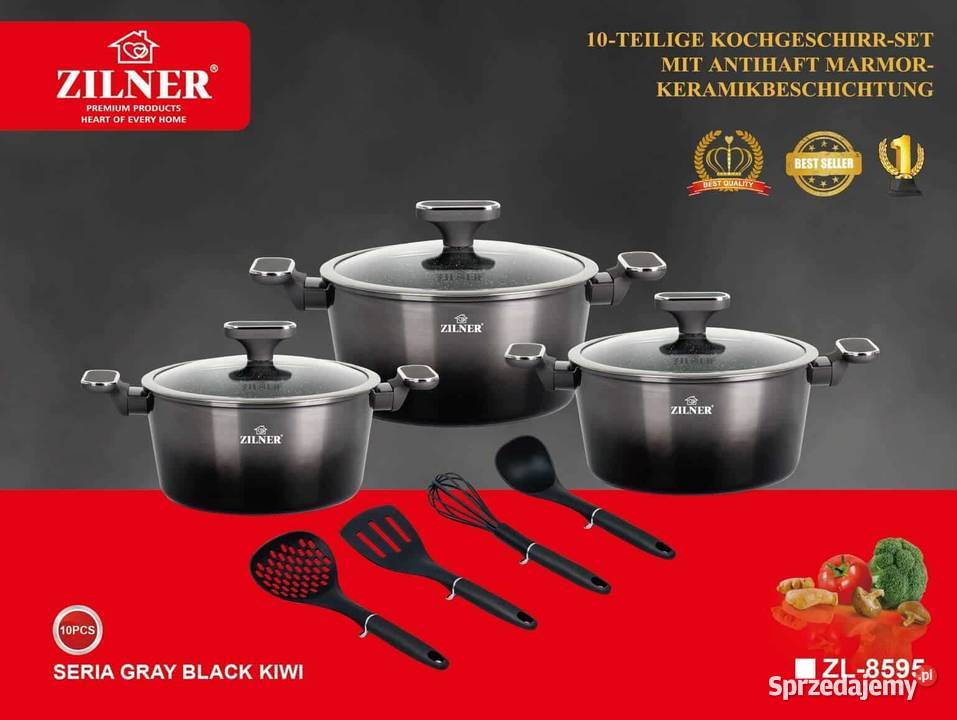 209 Garnki lakierowane czarne z akcesoriami 3 Dom i Ogród Zabrze