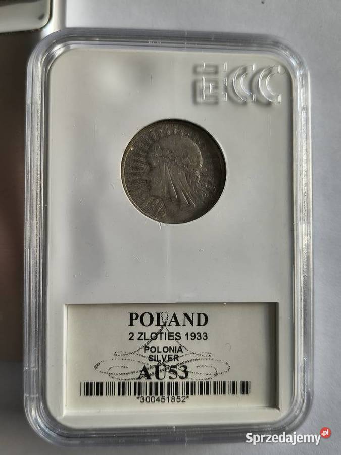 2 1933 Polonia grading GNC nota AU53 Szczecin