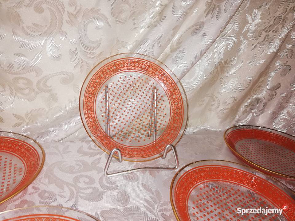 Talerzyki szkło NRD lata 80te XX w Chorzew