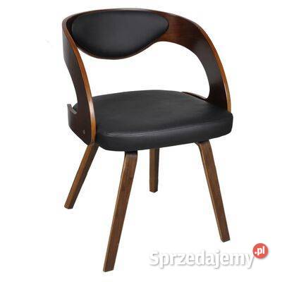 vidaXL Krzesła stołowe 4 ciemnoszare gięte