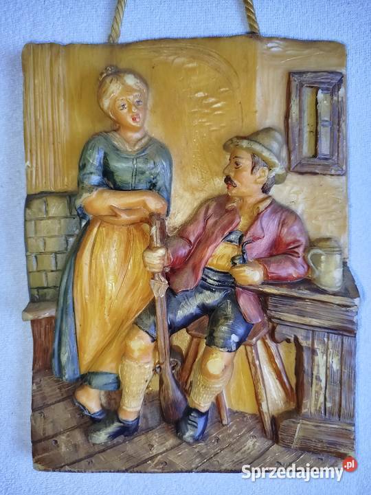 Stary niemiecki relief woskowy Wachsrelief Opole sprzedam