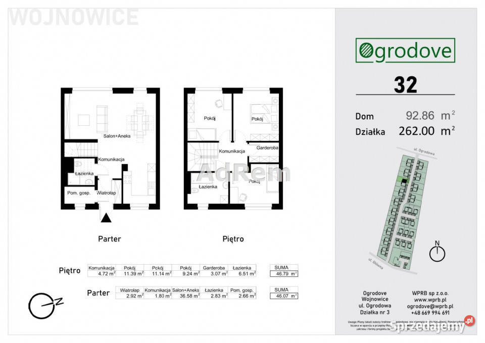 sprzedaży domu bliźniaka Czernica 9286m2