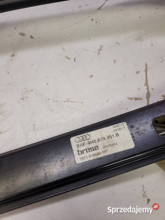 MECHANIZM SZYBY LEWY TYŁ AUDI A8 D4 4H0839461B osobowe Wyposażenie elektryczne Przystajń