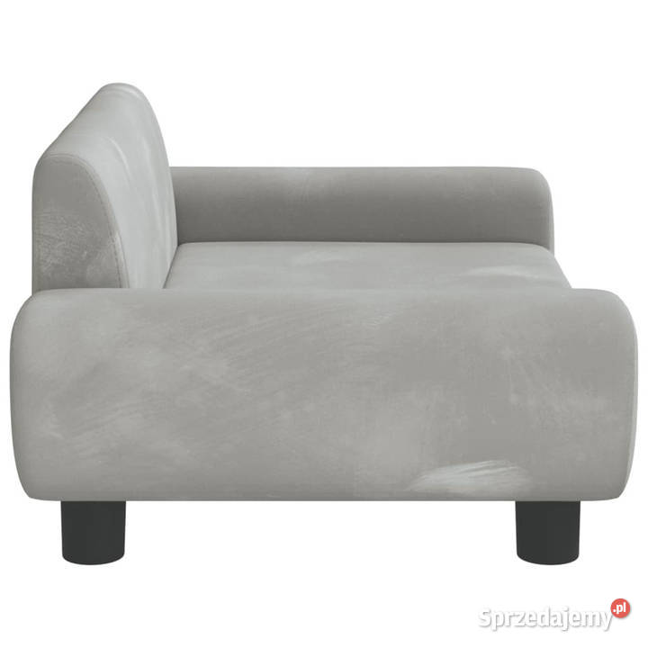 Sofa dzieci jasnoszara 70x45x33 aksamit Warszawa sprzedam