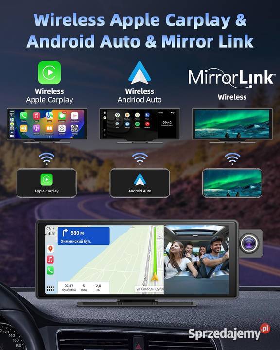 MONITOR SAMOCHODOWY 1026 CARPLAY ANDROID AUTO