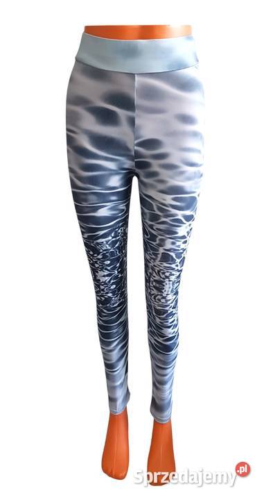 Damskie sportowe spodnie legginsy szare Chrzanów