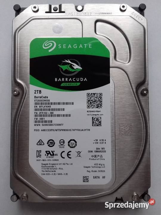 Dyski twarde HDD 2TB różne modele wewnętrzny lubelskie Tomaszów Lubelski