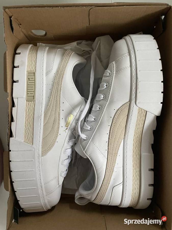 PUMA Mayze sneakersy whitepeyote gruba podeszwa