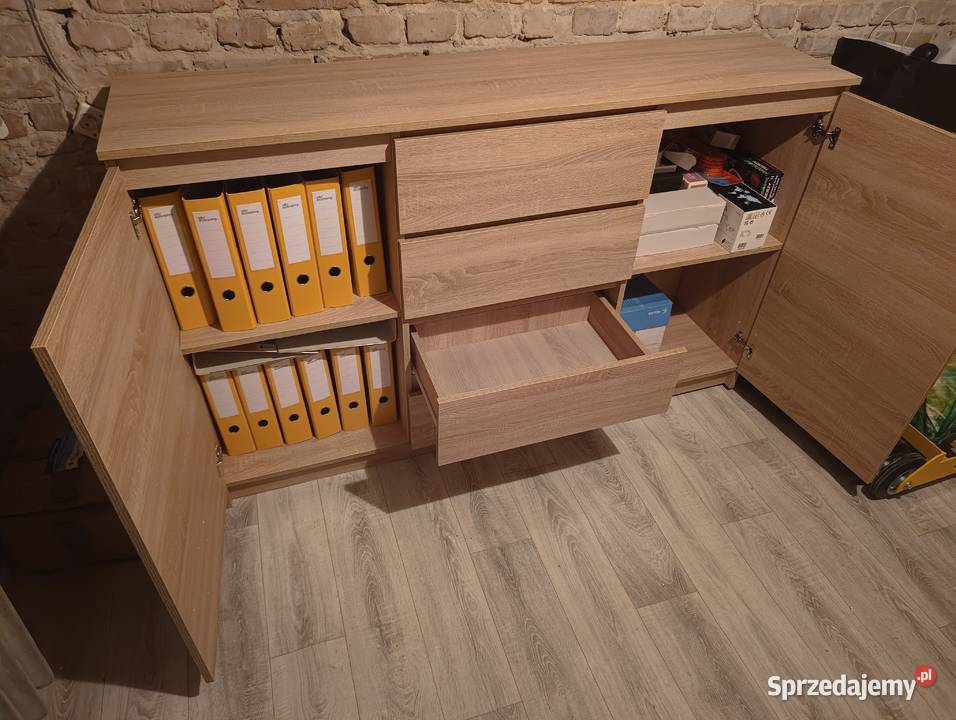 Komoda Dąb Sonom 160x40x100 nowoczesna szafka Będzin