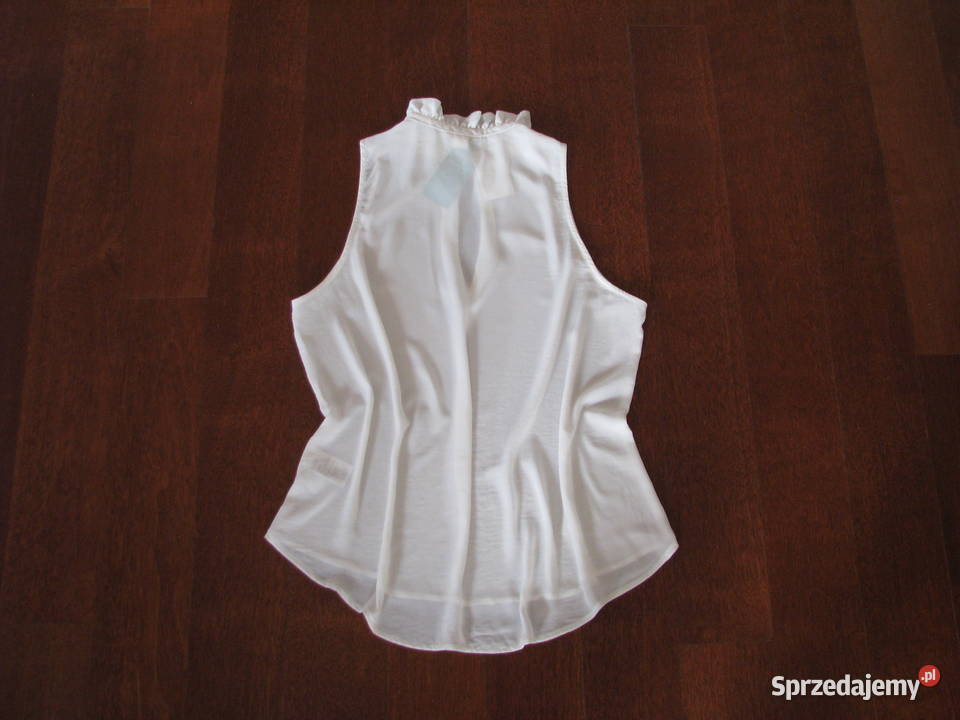 Letnia biała bluzka koszula luźny krój bez Brzegi