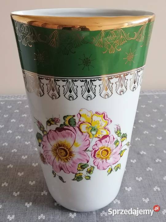 Duży Owalny Wazon Karolina 1980 Wałbrzych