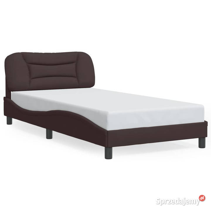Rama łóżka z oświetleniem LED ciemny brąz 105cm Warszawa
