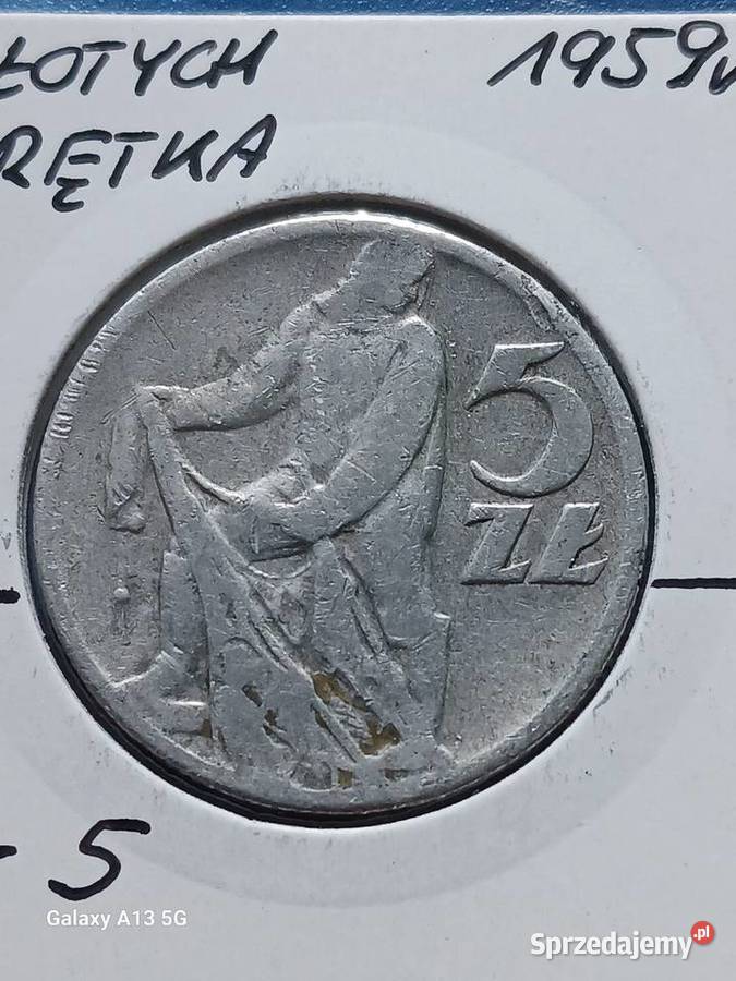 5 Złotych 1959 r Rybak 5 Skrętka