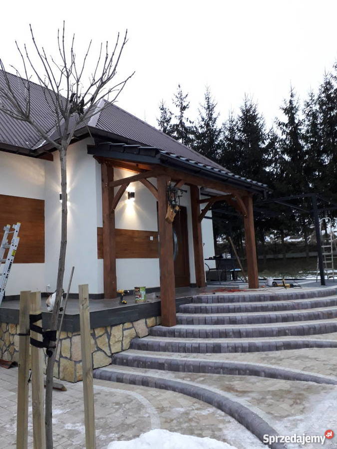 Zadaszenie drzwi daszek zadaszenia na taras Architektura ogrodowa Zamość