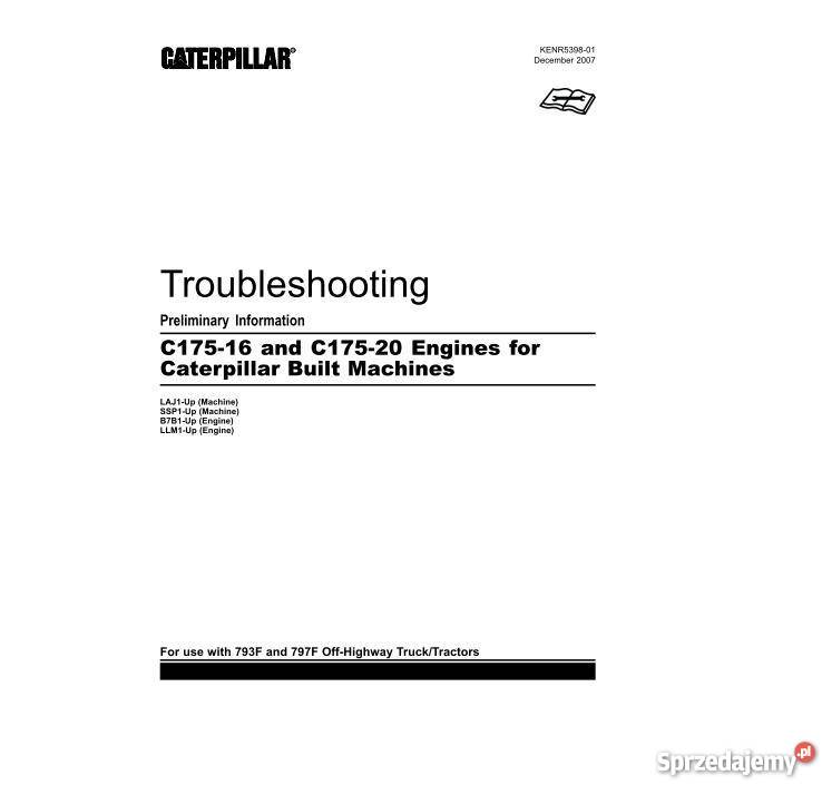 Caterpillar C17516 C17520 silnik instrukcja świętokrzyskie Kielce