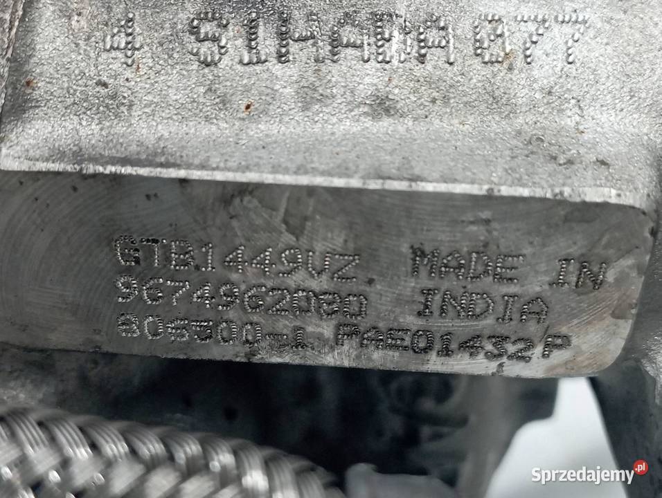 TURBOSPRĘŻARKA 9674962080 20 HDI Peugeot 3008 I Rok produkcji 2012 Turbosprężarki