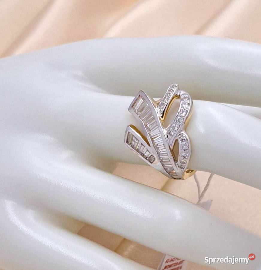 Pierścionek r16 Złoty pr585 Glamour Z898 Poznań