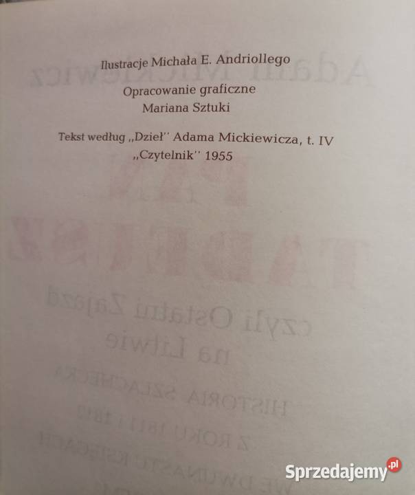 wydanie albumowe Pana Tadeusza Białystok