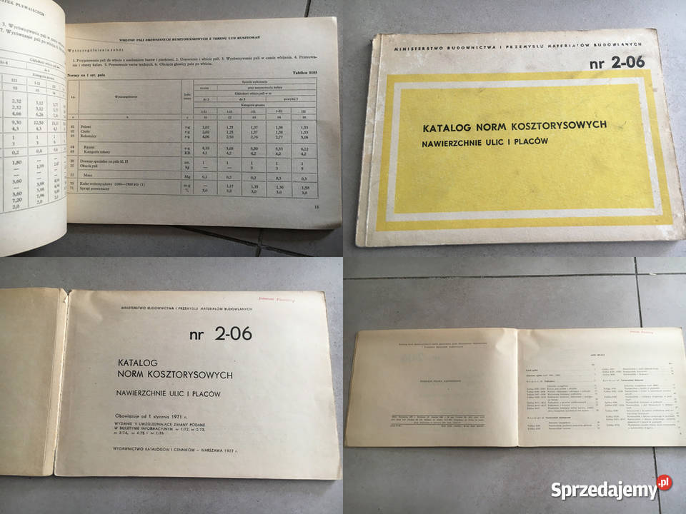 Katalog Norm Kosztorysowych 206 i 210 PRL Leszno