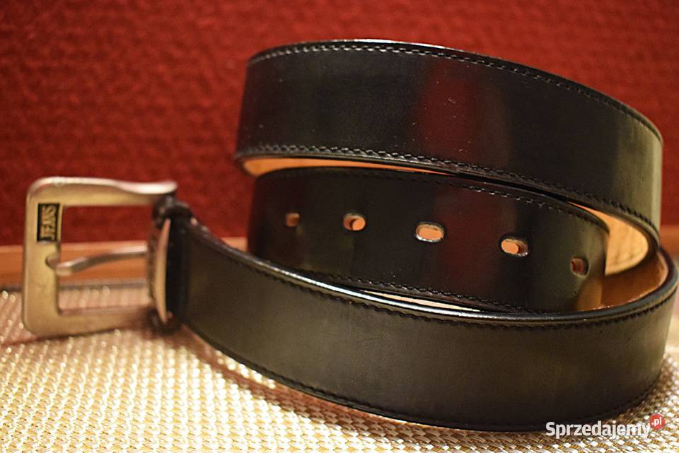 Pasek Jeans z metalową klamrą i końcówką gruby z sprzedam
