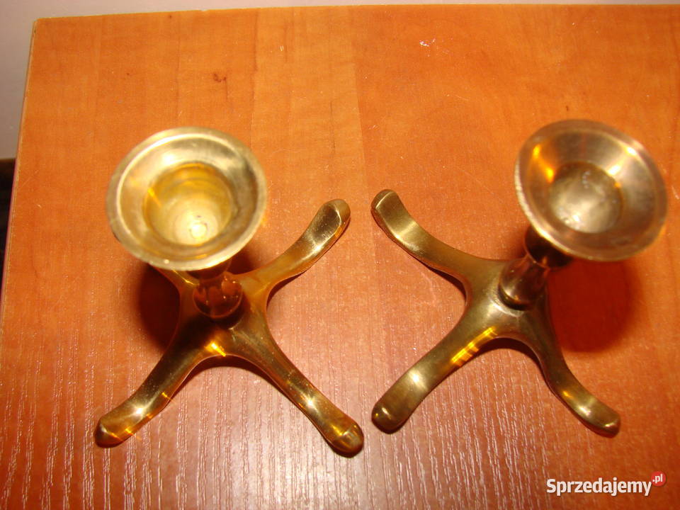 mały mosiężny świecznik pomorskie Pruszcz Gdański sprzedam