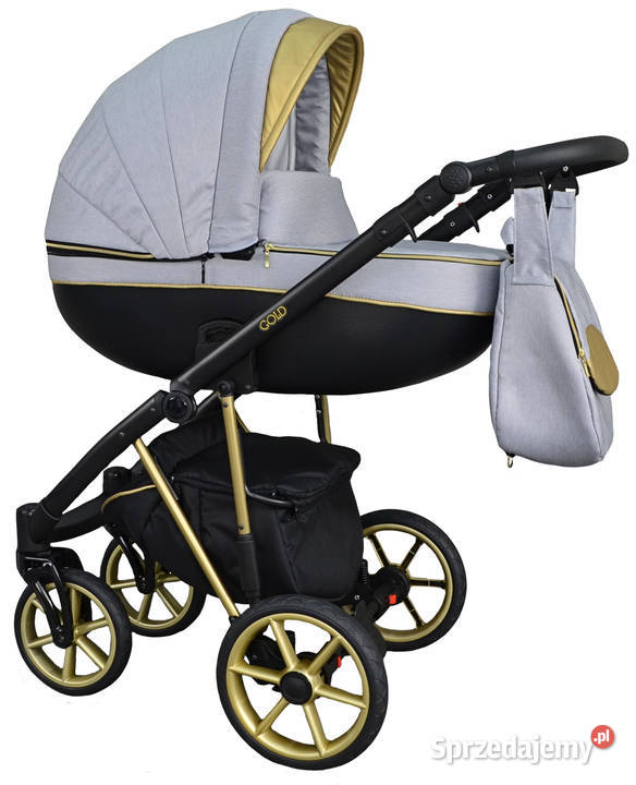 NOWY Złoty Wózek Dziecięcy Fabero Gold 3w1 czarny Wózki Warszawa sprzedam