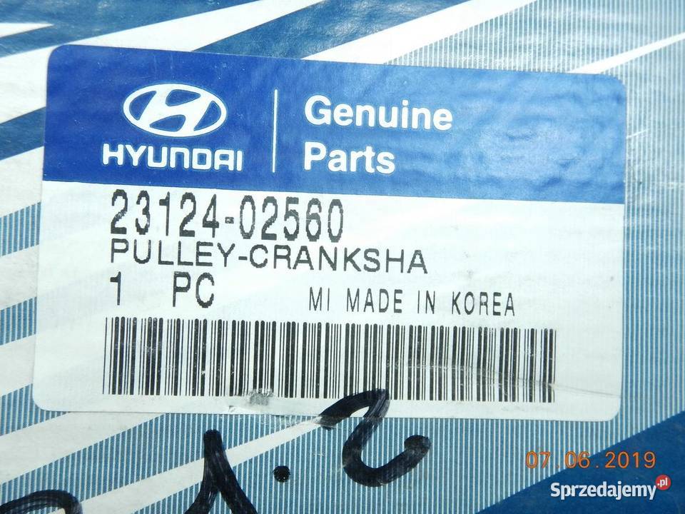 KOŁO PASOWE WAŁU HYUNDAI ATOS PRIME 9900 osobowe Rozrząd