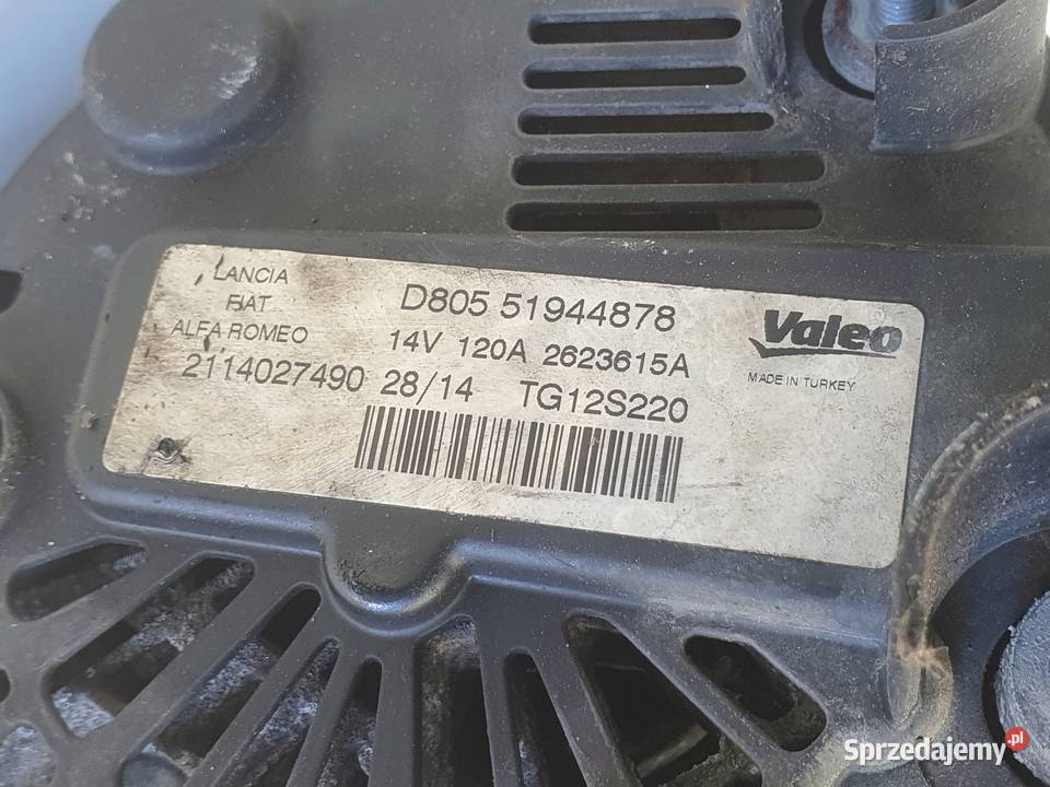 ALTERNATOR Fiat Doblo II 13 MJET 51944878 120A Chełm sprzedam
