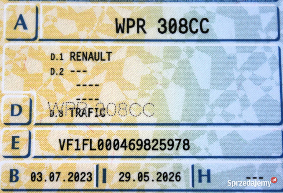 Renault Trafic L2 3osobowy FV23 LED Tempomat bluetooth Sokołów