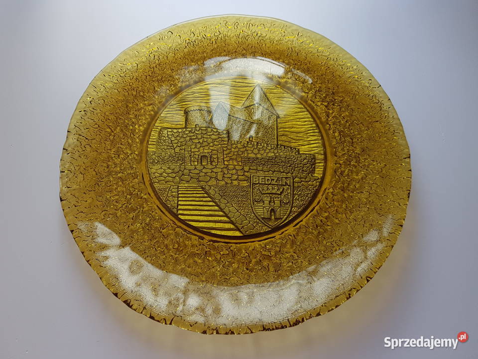 Patera Sahara Zamek Będzin Ząbkowice szkło PRL Dąbrowa Górnicza