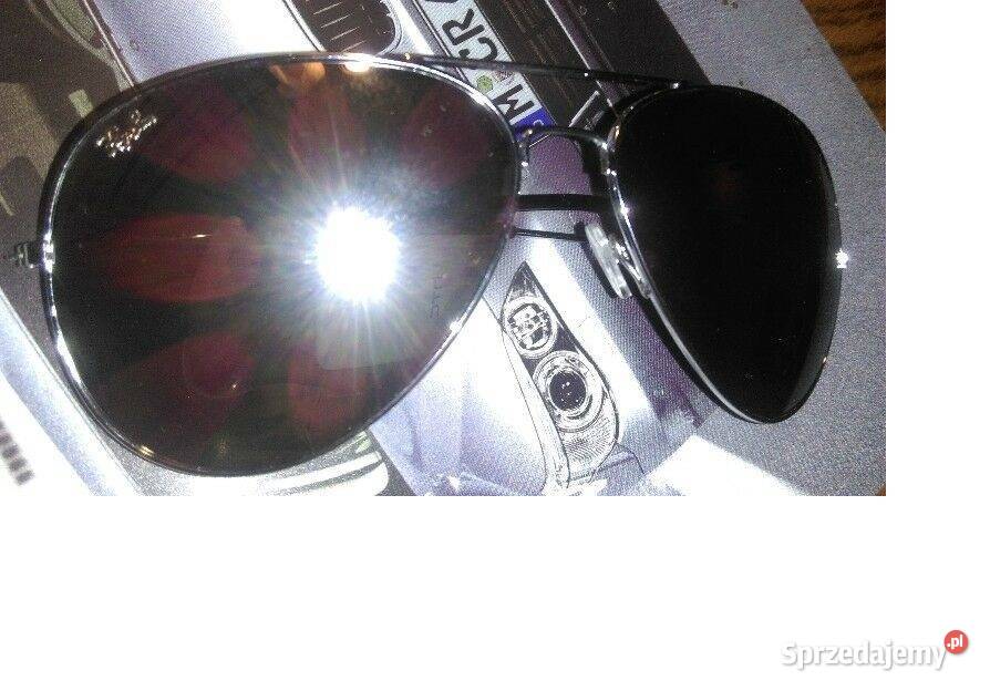 Okulary RayBan lustrzanki srebrne NOWE damskie Kraków