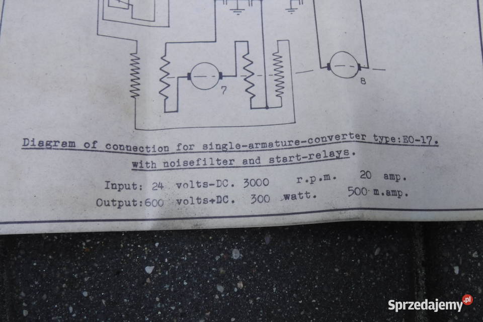 EO17 Transmotor E017 Single armature converter mazowieckie Otwock