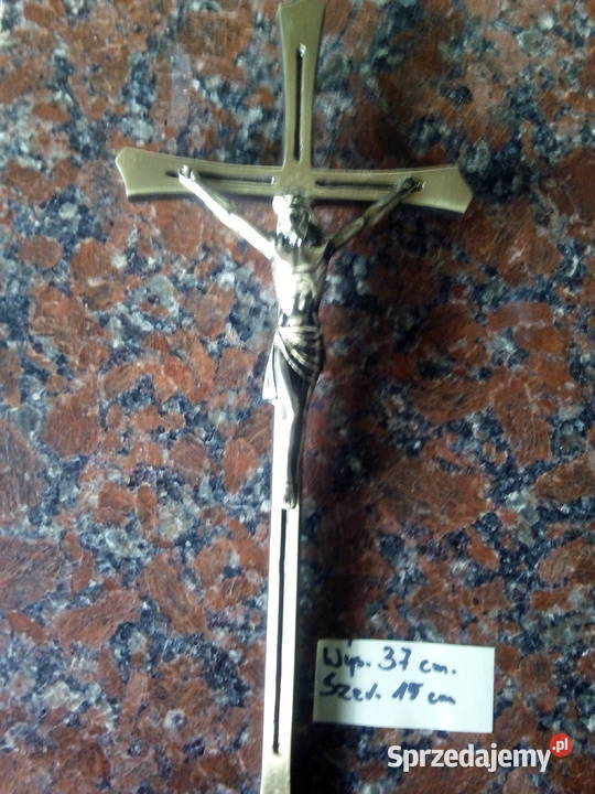 Dewocjonalia krzyż mosiężny z wizerunkiem Strzegowo sprzedam