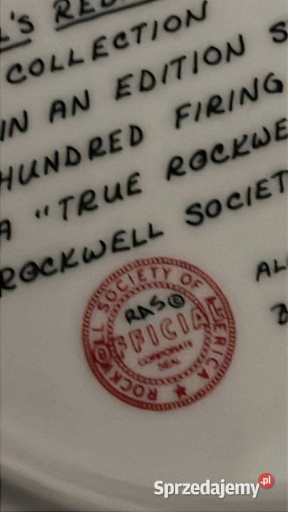Talerz z limitowanej edycji Norman Rockwell pomorskie Gdańsk