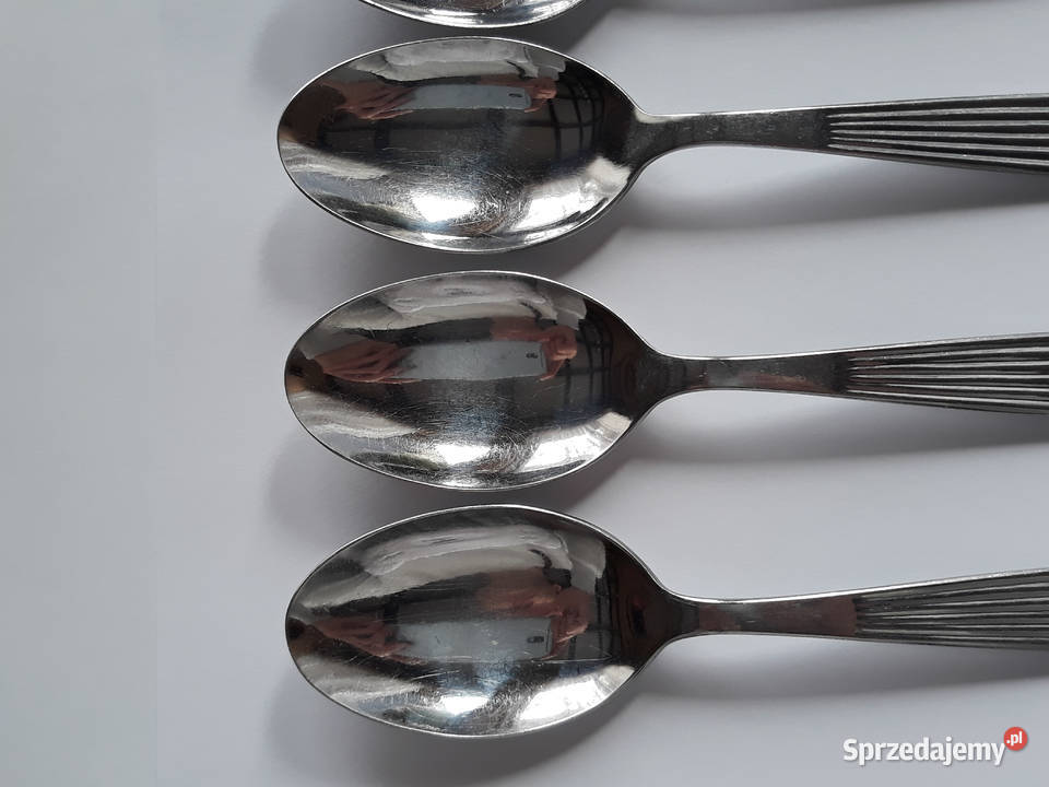Łyżki obiadowe 4 PASECZKI PASKI Gerlach sztućce śląskie Dąbrowa Górnicza