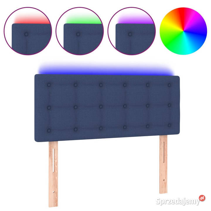 Zagłówek do łóżka z LED niebieski 90x5x7888 Warszawa