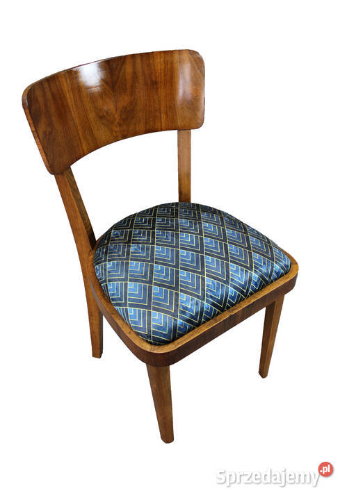 Sygnowane krzesła PRL art deco vintage renowacji Zielonka sprzedam
