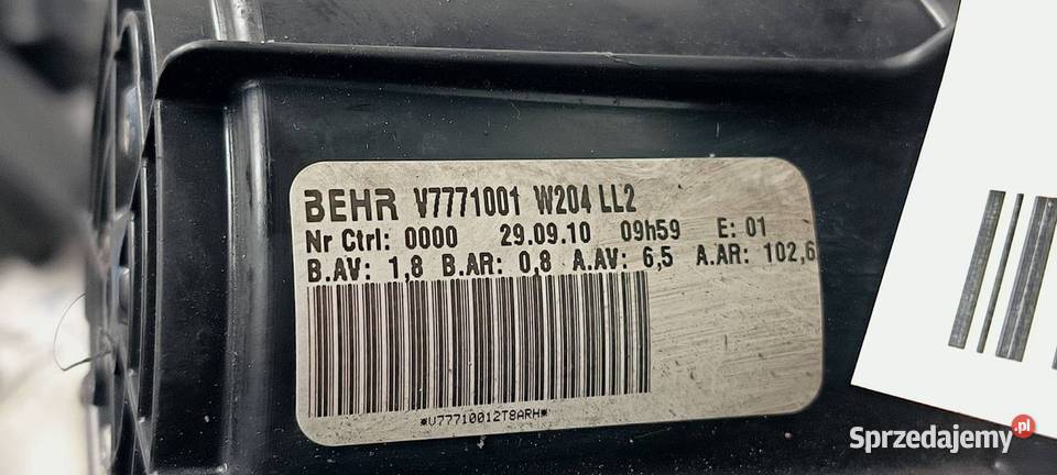 WENTYLATOR KABINOWY MERCDESBENZ W212 E350