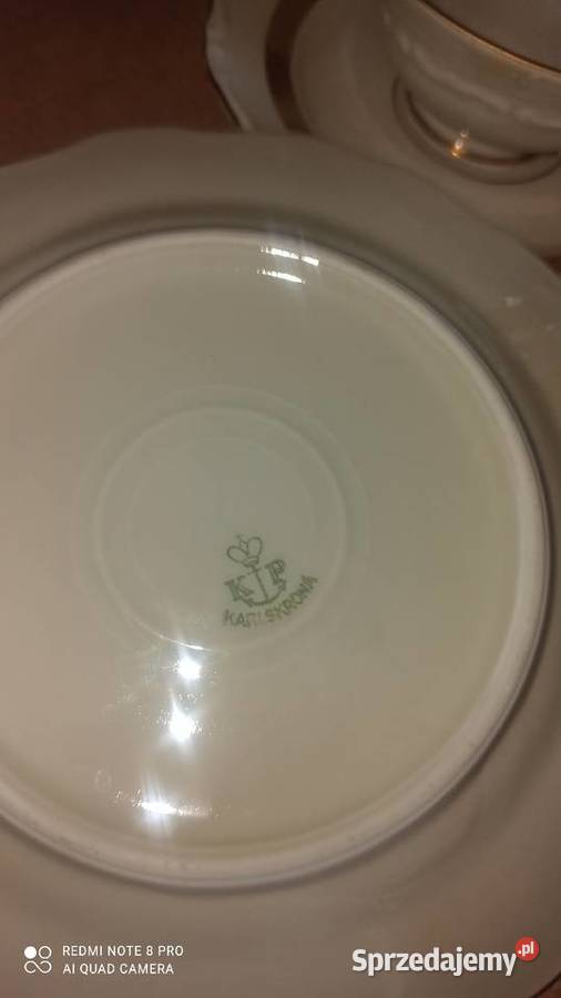 Filiżanka z talerzykiem deserowym K P Karskrona