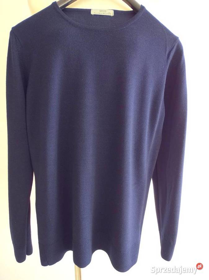 Sweter Wełniany 100 Wełna Dziewicza Pulower Crew