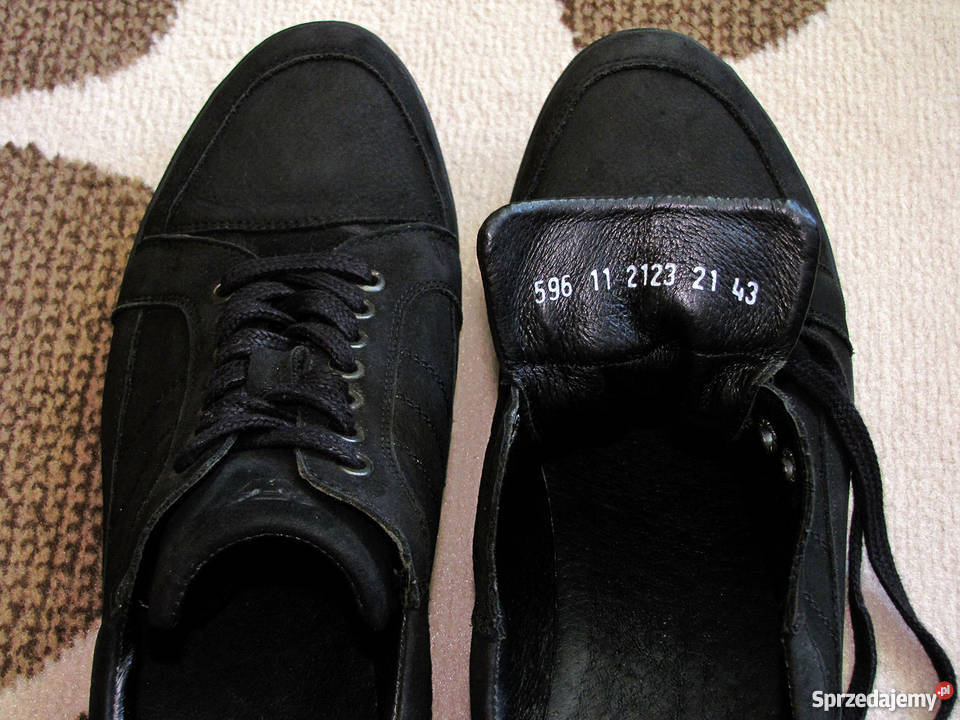 Buty półbuty męskie skórzane czarne WOJAS 2123 Opole Lubelskie