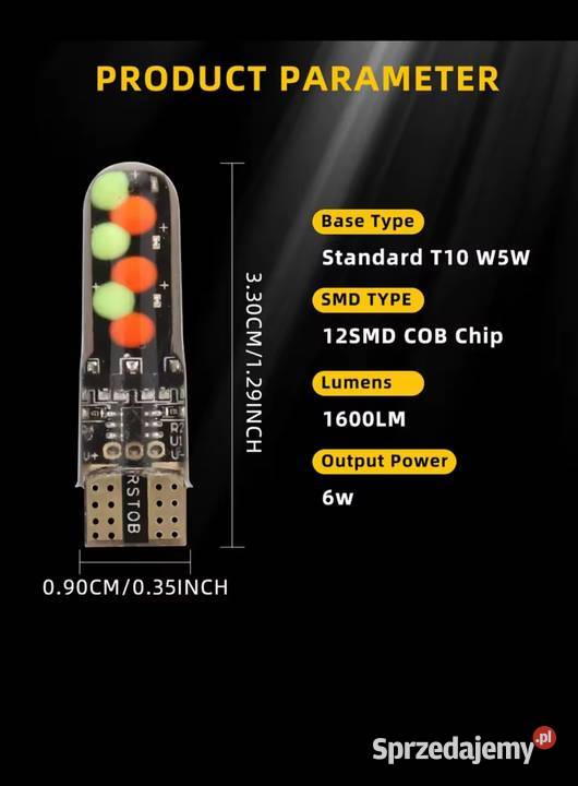 Żarówki LED w5w 2 sztuki pilot Katowice sprzedam
