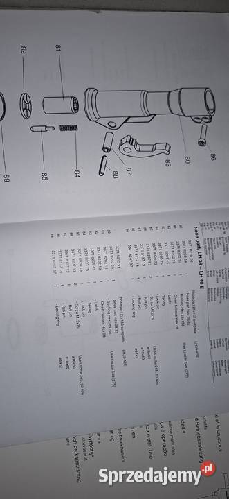 Oryginalna Dokumentacja Atlas Copco Młot Kalisz
