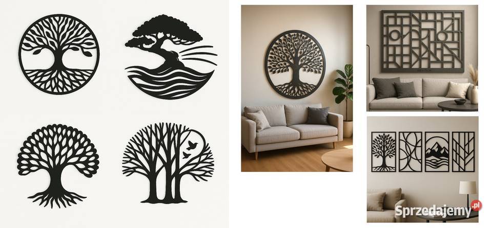 Dekoracje na ścianę panele naścienne grafiki Jeżowe