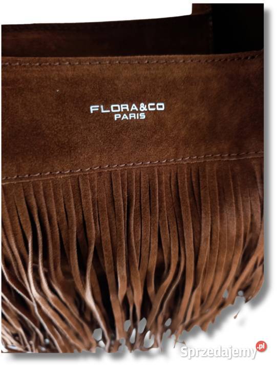 Torebka hobo worek zamszowy camel frędzle Na ramię  wielkopolskie Żabiczyn sprzedam